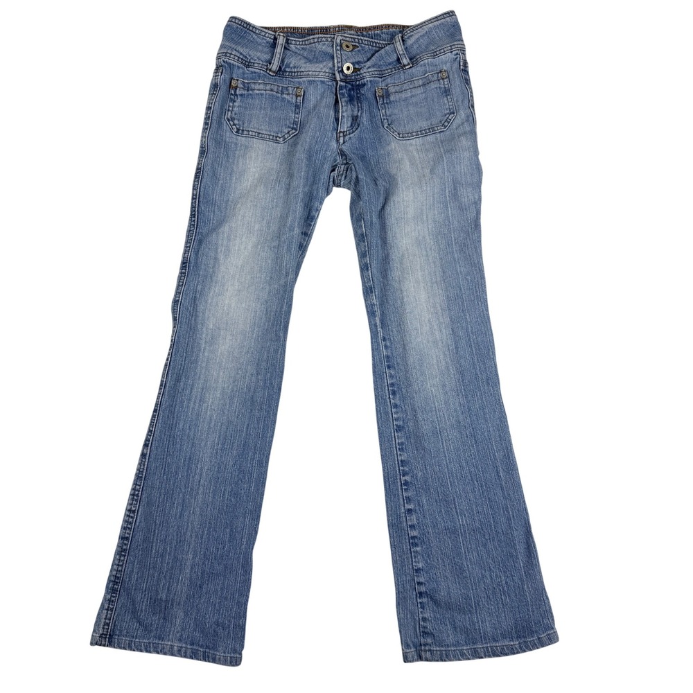 Guess Low Rise Flare Jeans Light Wash Blue Denim Y2K Womens Size 29